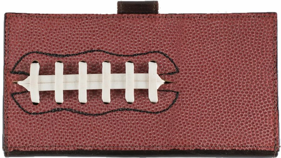 Leather Football Checkbook Wallet 3 Leather Football Checkbook Wallet - Image 3