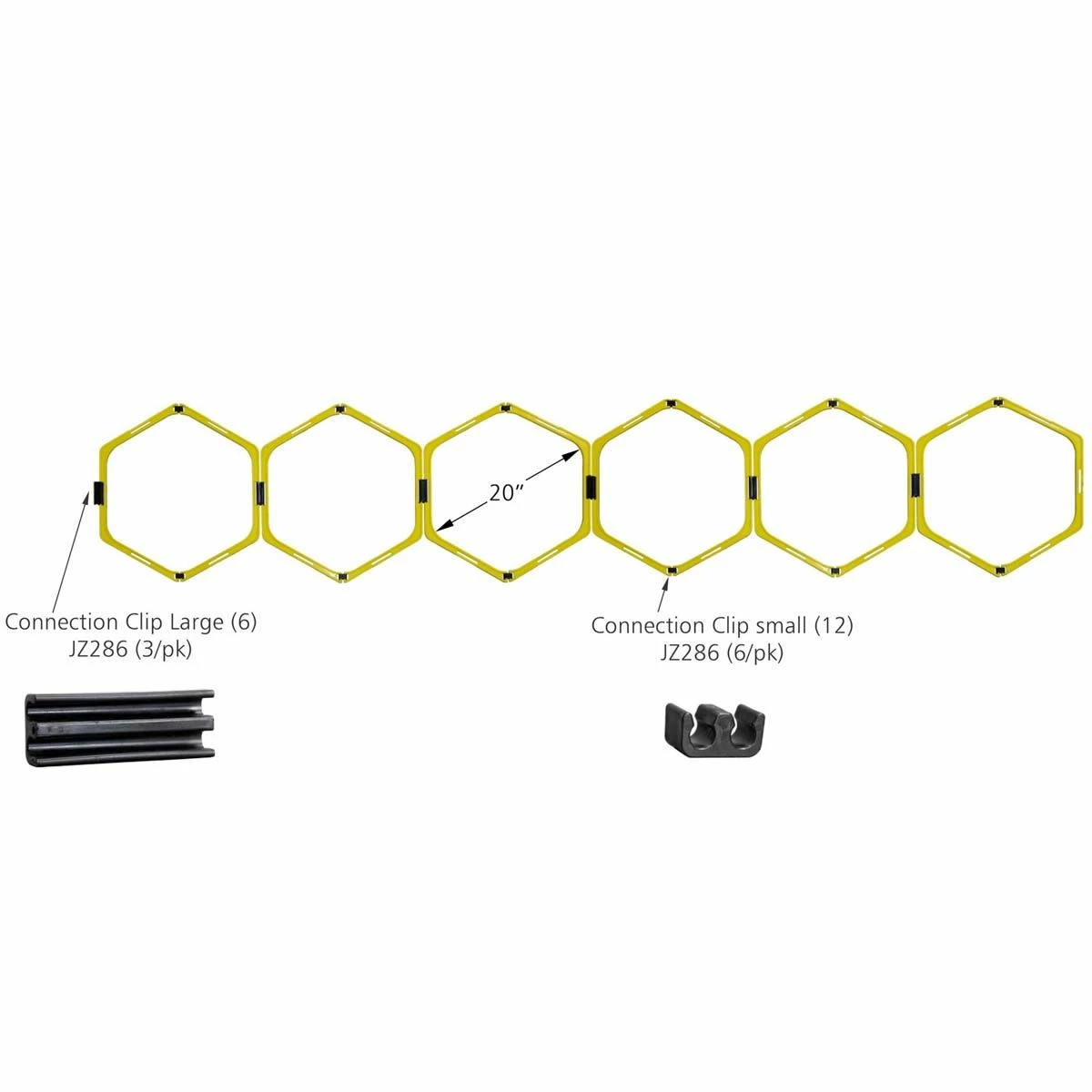 Kwik Goal Hex Speed Rings Agility Trainer Set 2 Kwik Goal Hex Speed Rings Agility Trainer Set - Image 2