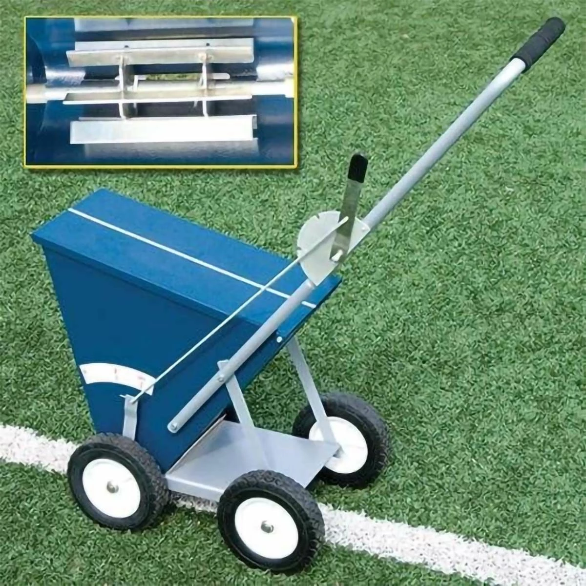 AlumaGoal 65lb Capacity 4-Wheel Dry Line Marker 1 AlumaGoal 65lb Capacity 4-Wheel Dry Line Marker