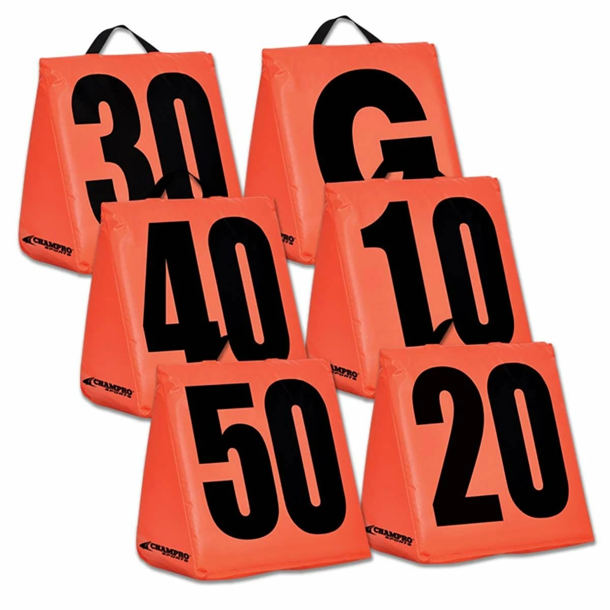 Champro Set of 11 Solid Weighted Football Yard Markers 1 Champro Set of 11 Solid Weighted Football Yard Markers