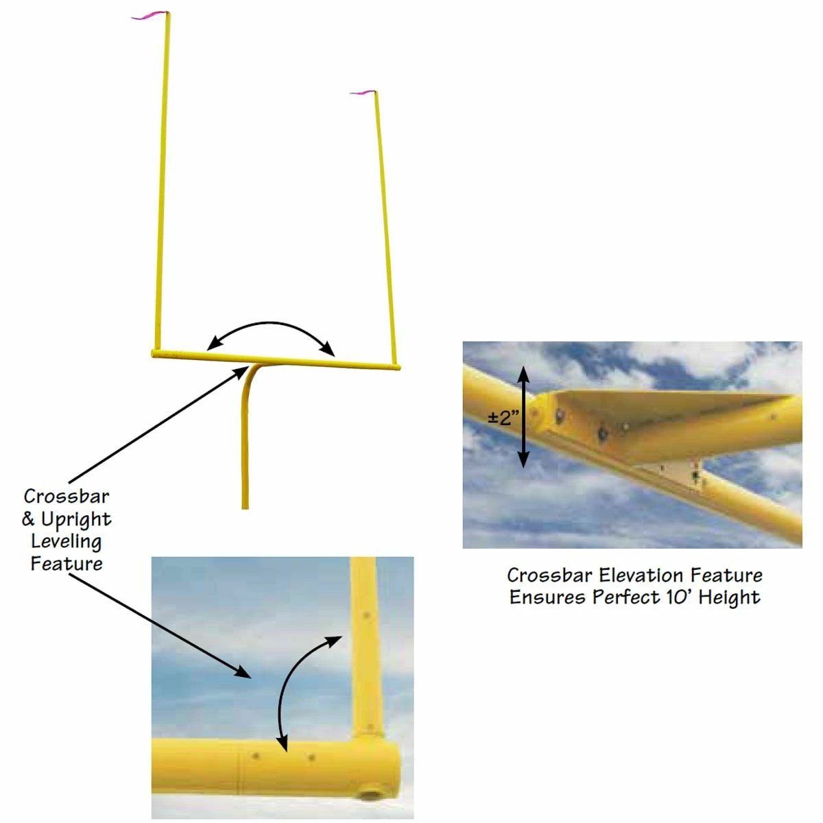 First Team All American 5-9/16" dia. High School & College Football Goal Post 2 First Team All American 5-9/16" dia. High School & College Football Goal Post - Image 2