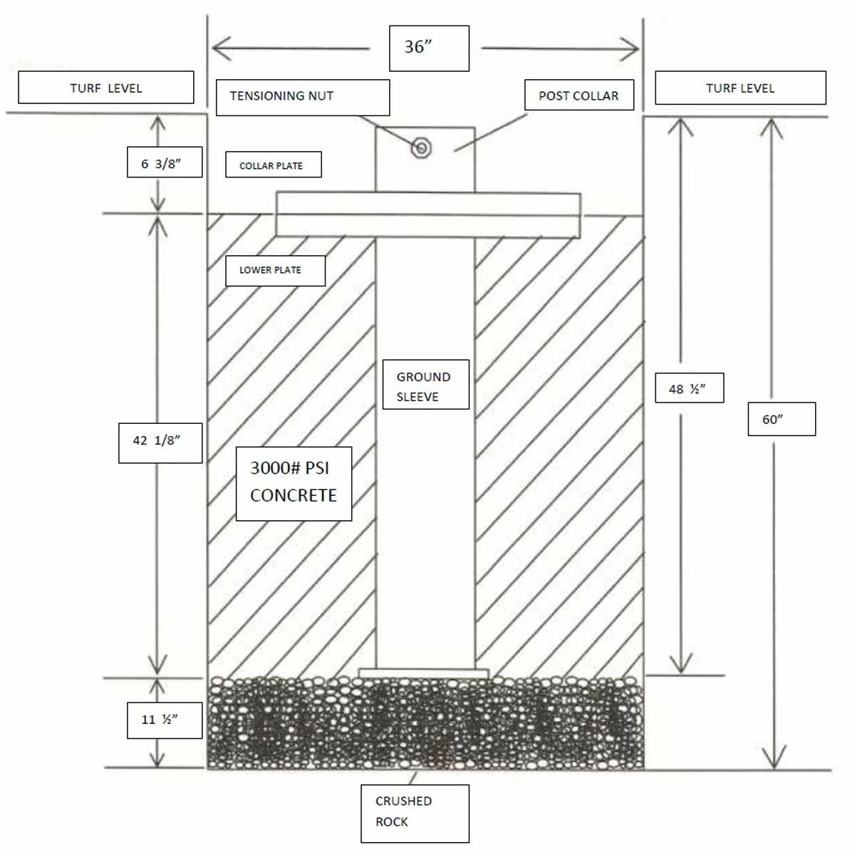 First Team Football Goal Post Ground Sleeve 2 First Team Football Goal Post Ground Sleeve - Image 2