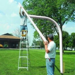 Bison Official High School Football Goal Posts, 4-1/2'' dia, WHITE, FB45HS-WT -Football Shop Online a47 174 new 01