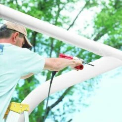 Bison Official High School Football Goal Posts, 4-1/2'' dia, WHITE, FB45HS-WT -Football Shop Online a47 174 new 02