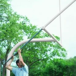 Bison Official High School Football Goal Posts, 4-1/2'' dia, WHITE, FB45HS-WT -Football Shop Online a47 174 new 04