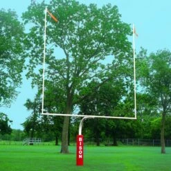 Bison Official High School Football Goal Posts, 5-9/16'' dia., WHITE, FB55HS-WT