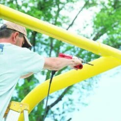 Bison Official High School Football Goal Posts, 5-9/16'' dia., YELLOW, FB55HS-SY -Football Shop Online a47 179 new 02