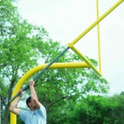 Bison Official High School Football Goal Posts, 5-9/16'' dia., YELLOW, FB55HS-SY -Football Shop Online a47 179 new 04