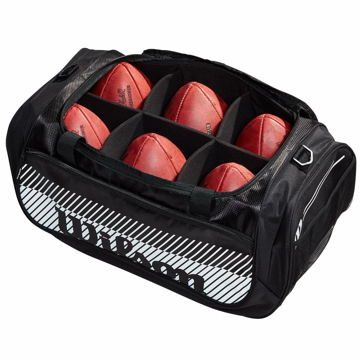 Wilson 6 Football Duffle Bag, 38"Lx14"Wx12"H 1 Wilson 6 Football Duffle Bag, 38"Lx14"Wx12"H