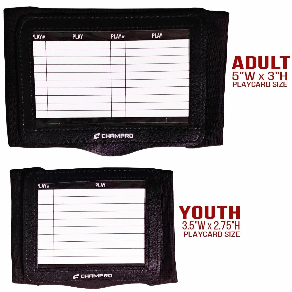 Champro TRIPLE Quarterback Playbook Wrist Band Black 4 Champro TRIPLE Quarterback Playbook Wrist Band Black - Image 4