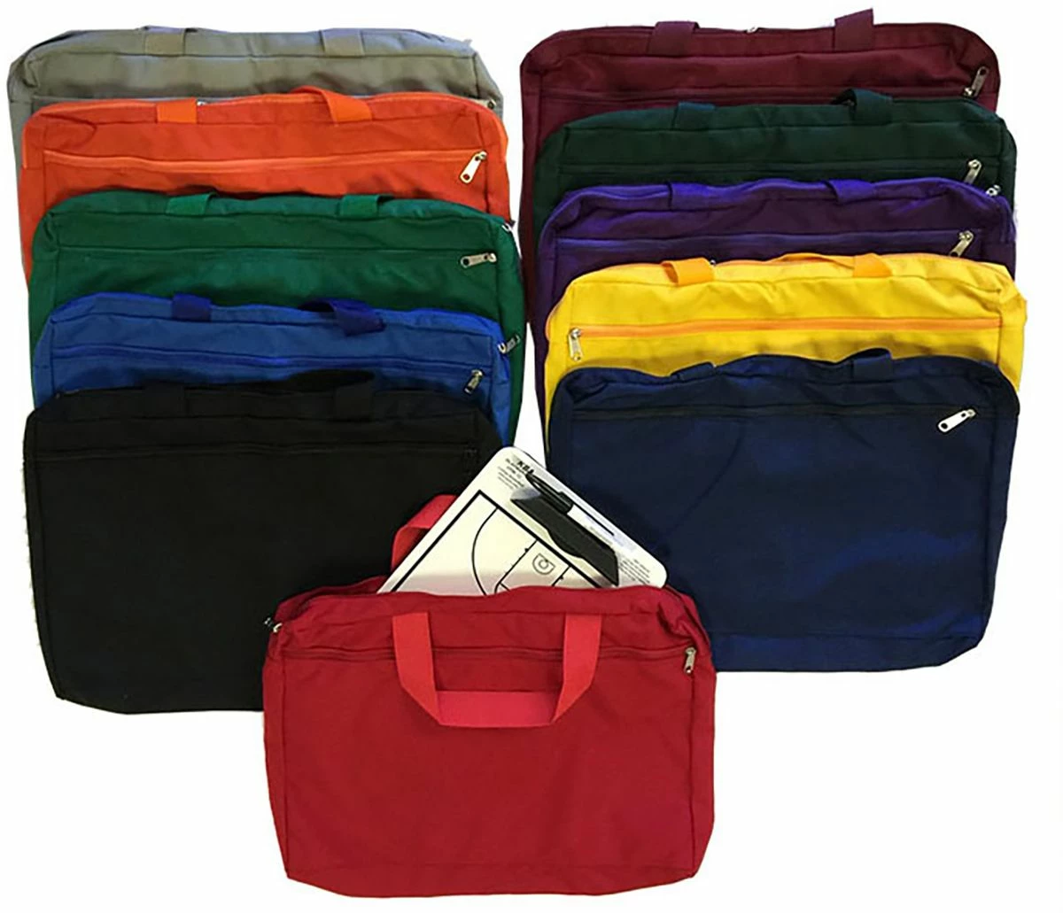 Coaches Portfolio Bag, 12-1/2''x18-1/2"x2'' Black 2 Coaches Portfolio Bag, 12-1/2''x18-1/2"x2'' Black - Image 2